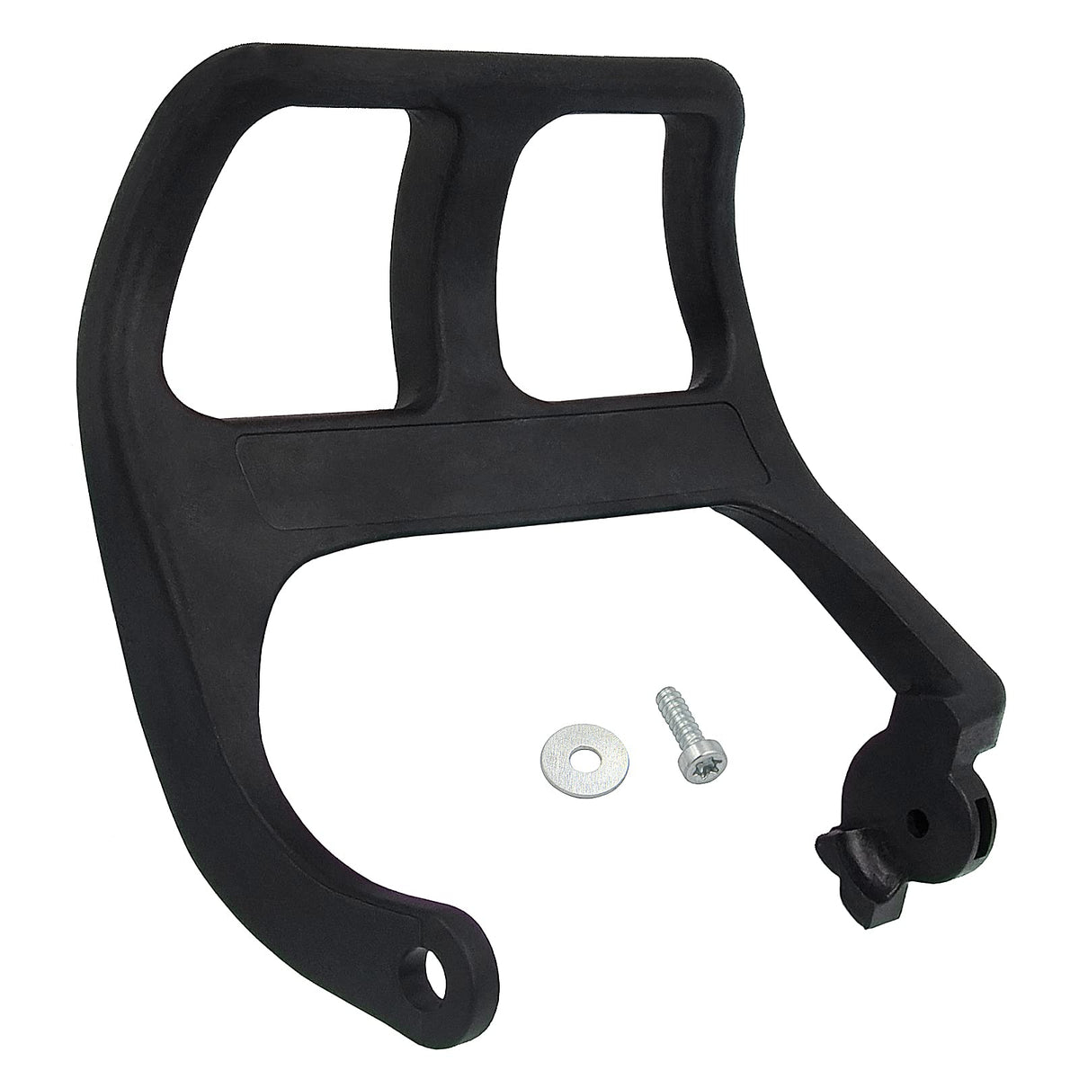 AILEETE chain brake handle closeup, Stihl 017/018 fit, for precise control during cuts.