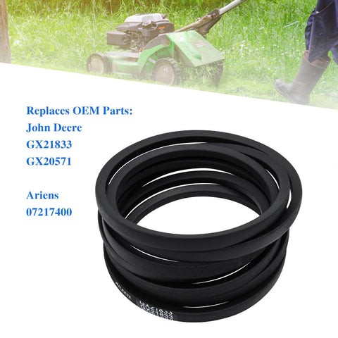 AILEETE GX21833 deck belt built with quality rubber to resist wear