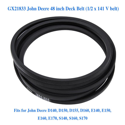 AILEETE GX21833 deck belt compatible with multiple John Deere 48 inch models