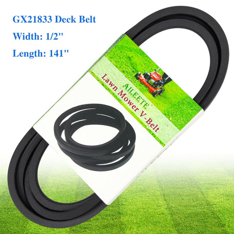 AILEETE GX21833 deck belt installed on a John Deere 48-inch mower for quick replacement