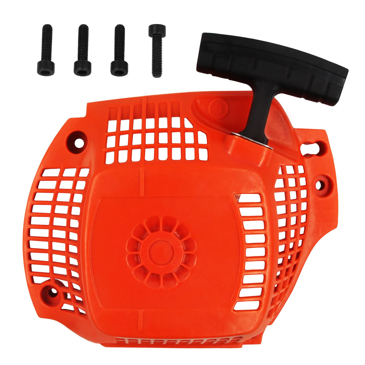 AILEETE recoil starter assembly 504597002 for Husqvarna chainsaws, easy pull-start and reliable engagement.