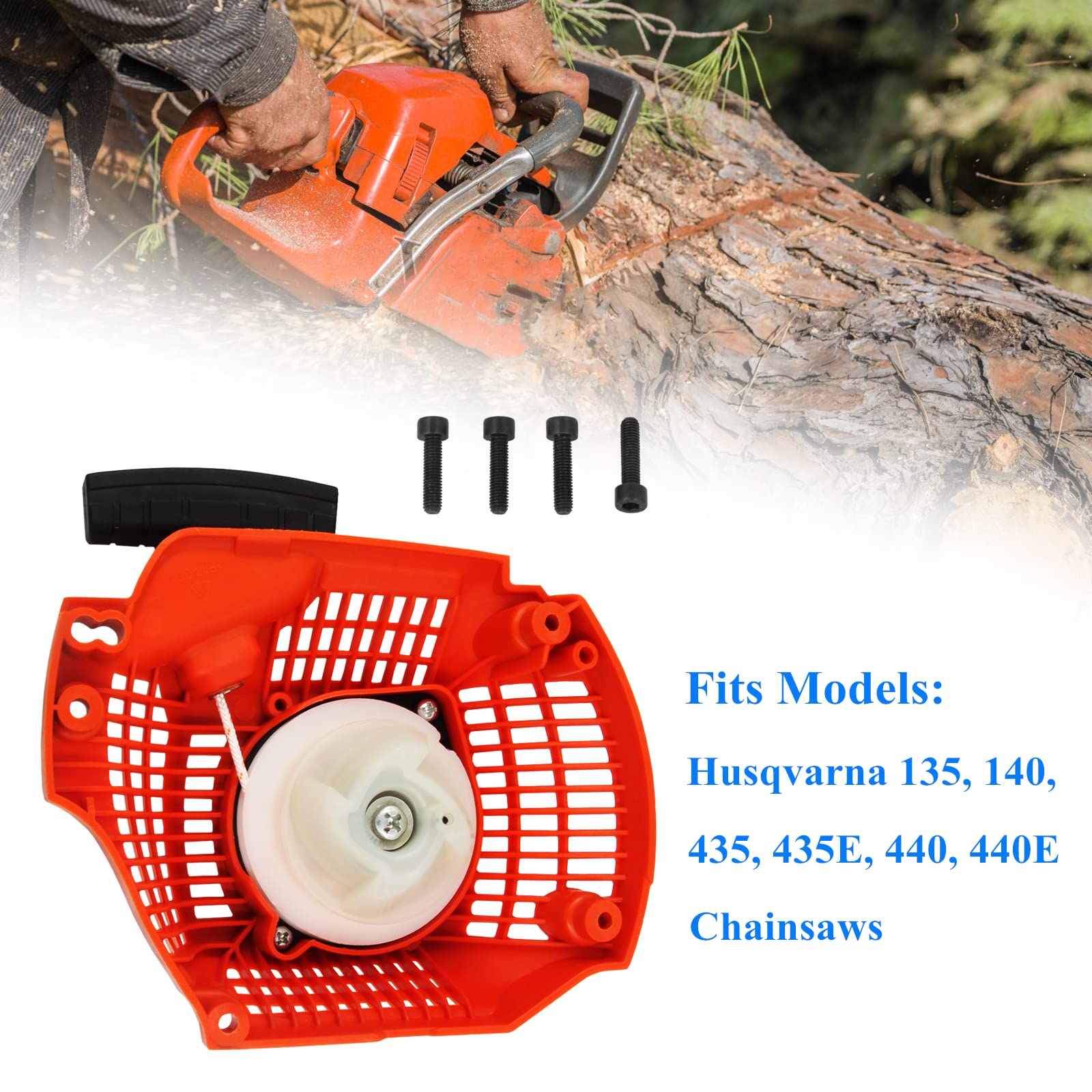 AILEETE recoil starter assembly for Husqvarna 435 provides strong crank engagement.