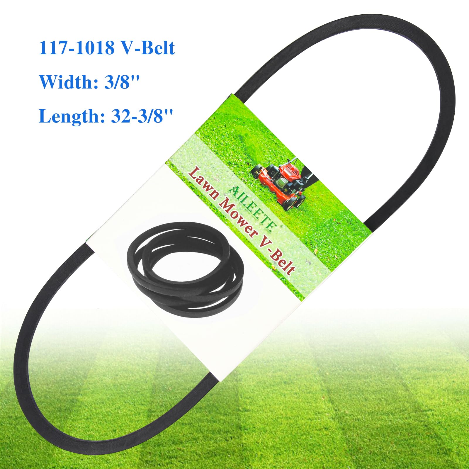 AILEETE Toro Recycler drive belt mounting on mower pulley for efficient operation.