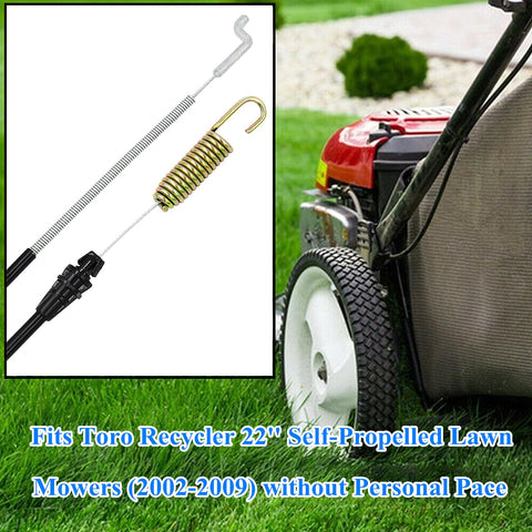 AILEETE 105-1845 end fittings and spring on the cable for front-drive mowers