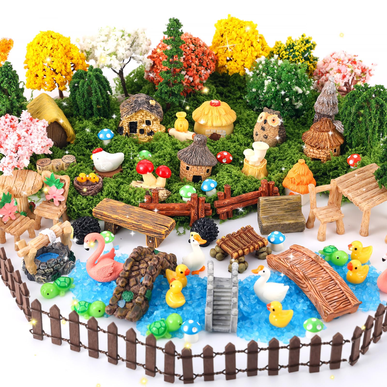 Ailefentene fairy houses set for indoor terrariums and charming mini displays