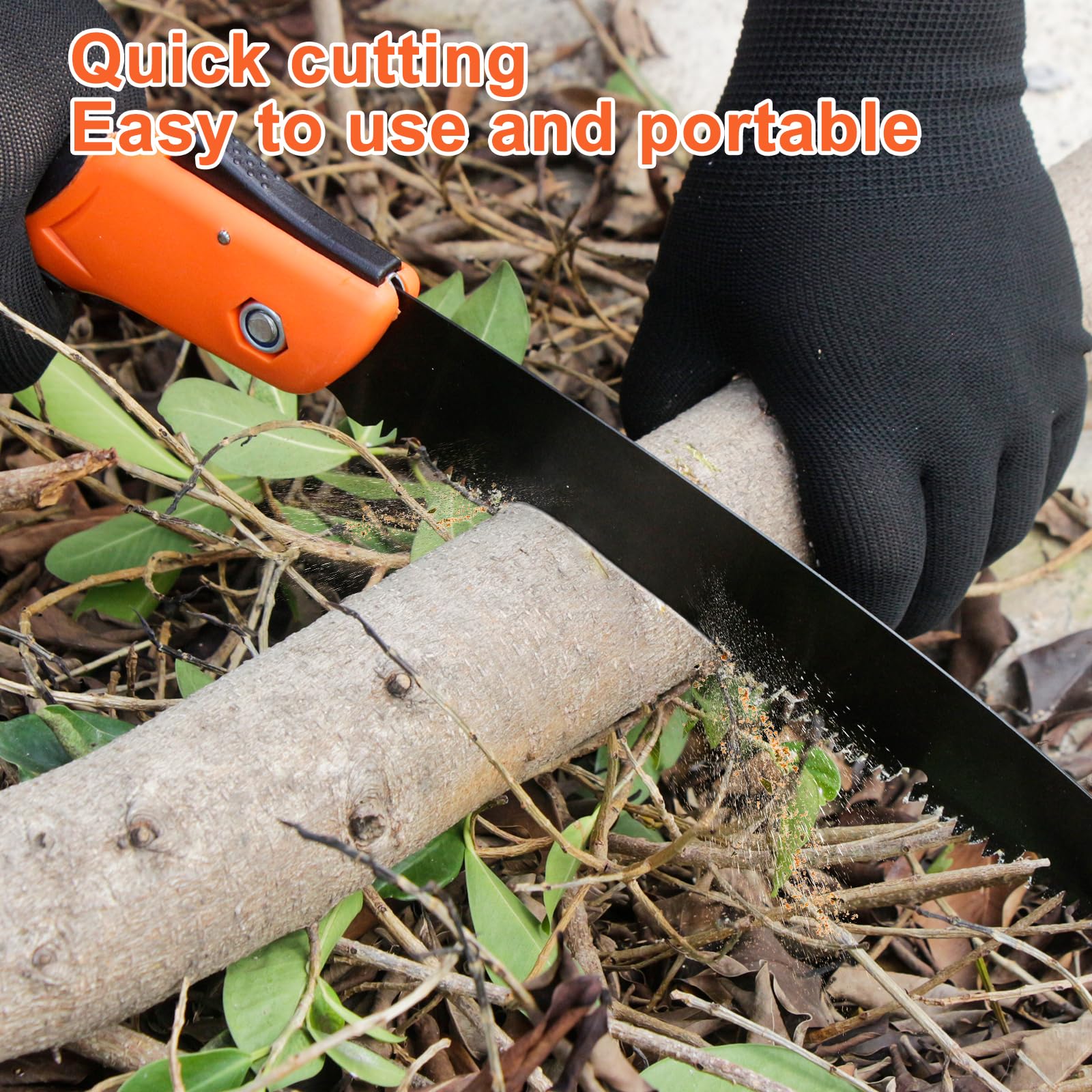 Aileway pruning saw in outdoor use during camping or hiking trip