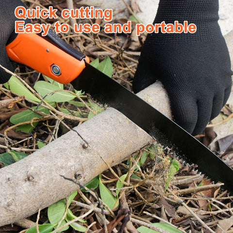 Aileway pruning saw in outdoor use during camping or hiking trip
