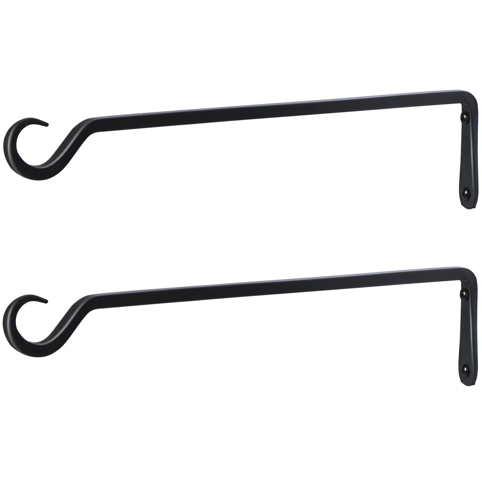 AILIN YELOKIE 16-inch plant hanger with outdoor-ready matte black finish, supports up to 40 pounds.