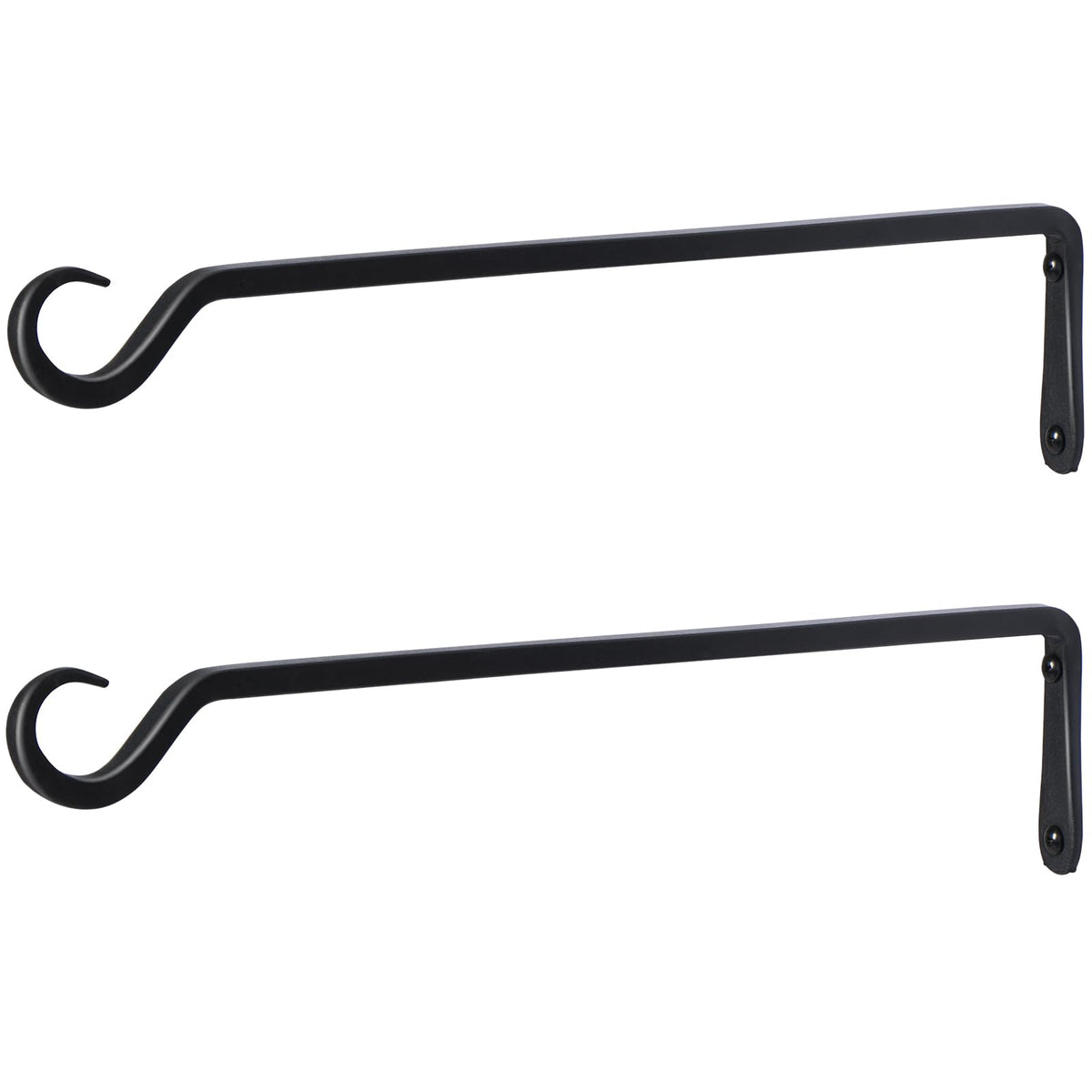 AILIN YELOKIE 16-inch plant hanger with outdoor-ready matte black finish, supports up to 40 pounds.