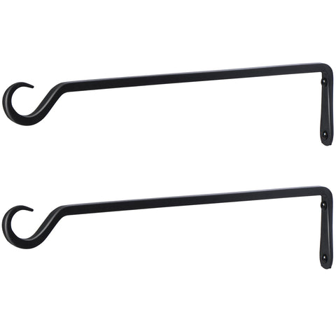 AILIN YELOKIE 16-inch plant hanger with outdoor-ready matte black finish, supports up to 40 pounds.
