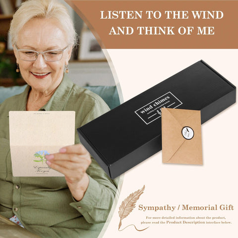 AILUOQI memorial gift wind chimes packaging idea for sympathy or remembrance.
