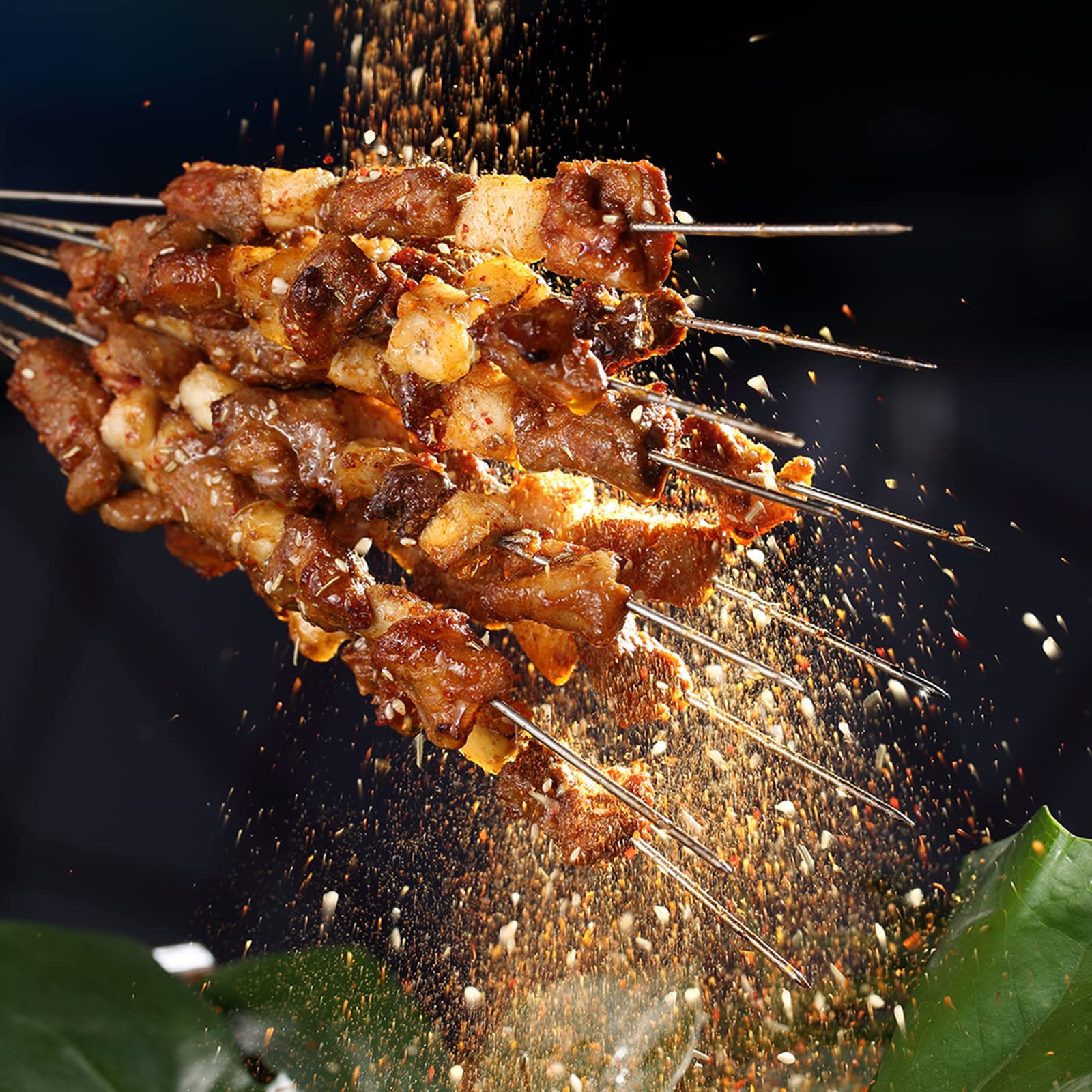 AIMEIKI reusable and easy-to-clean skewers simplify cleanup after cookouts.