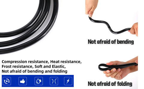 Aimela hose used in daily garden spraying tasks.