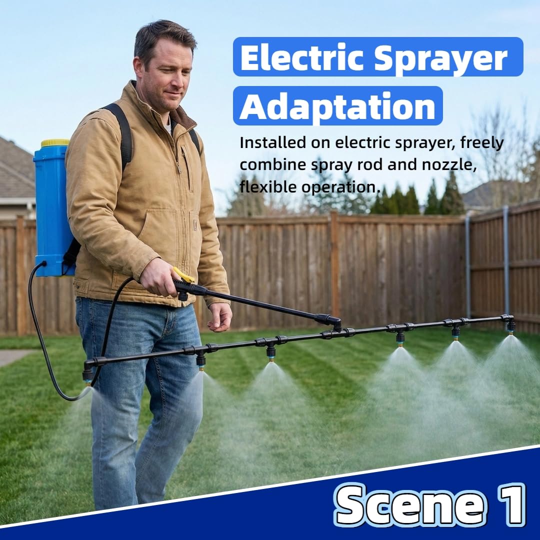 Aimela tool-free setup enables quick assembly on sprayer.
