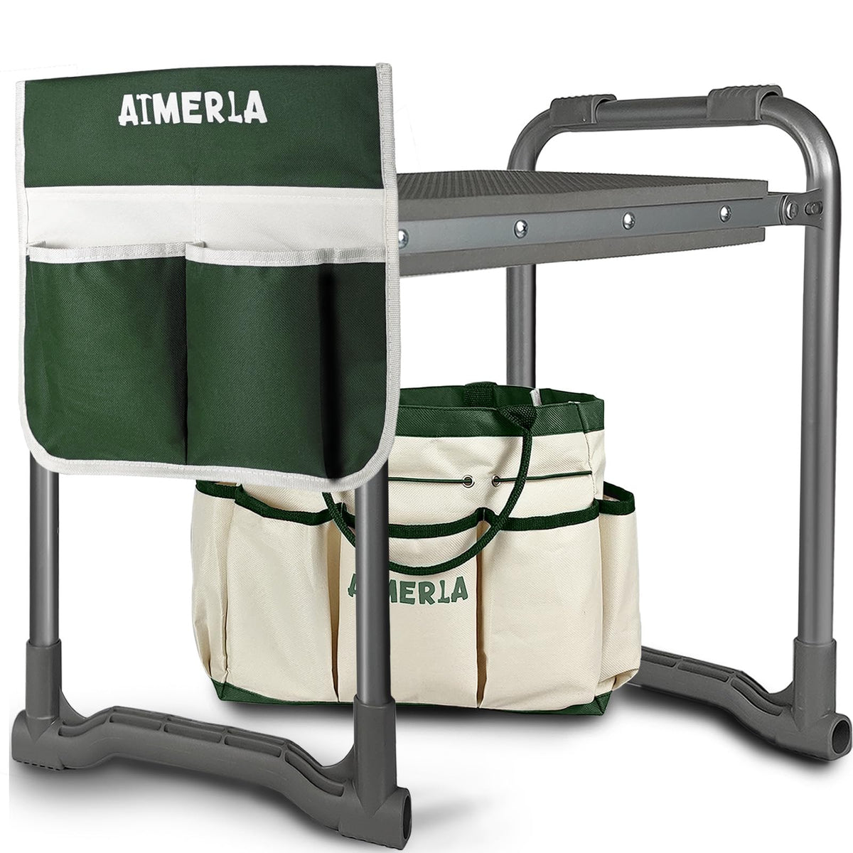 Aimerla foldable kneeler seat closed for easy storage and transport