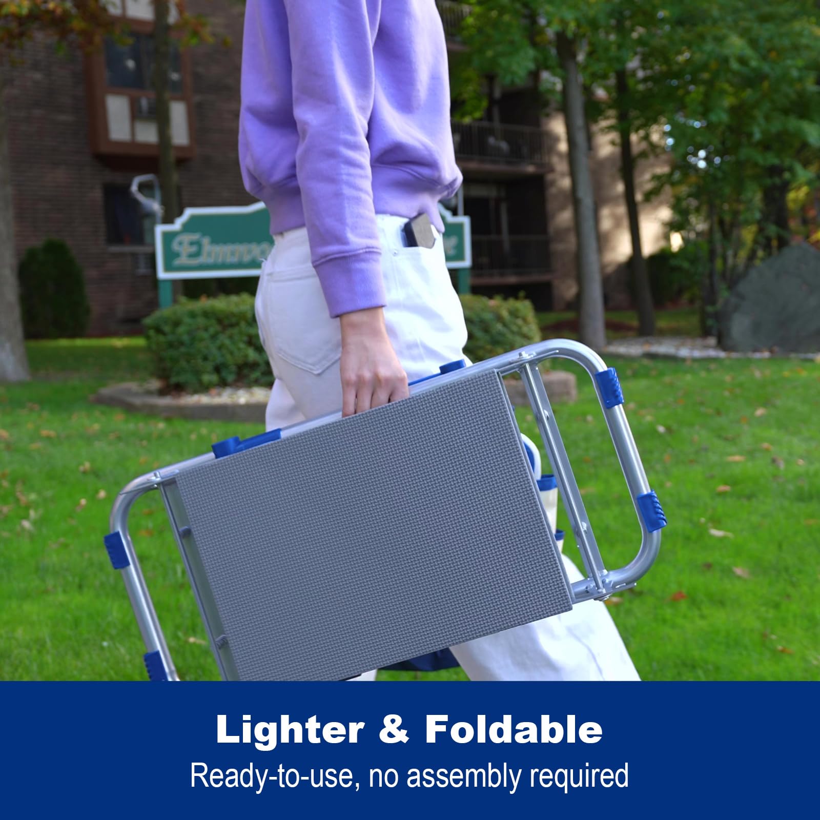 Aimerla K5 kneeler with tool bags — organized pockets for tools and accessories.