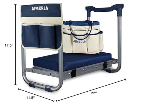 Aimerla K5 garden stool folded — compact, ready-to-go design.