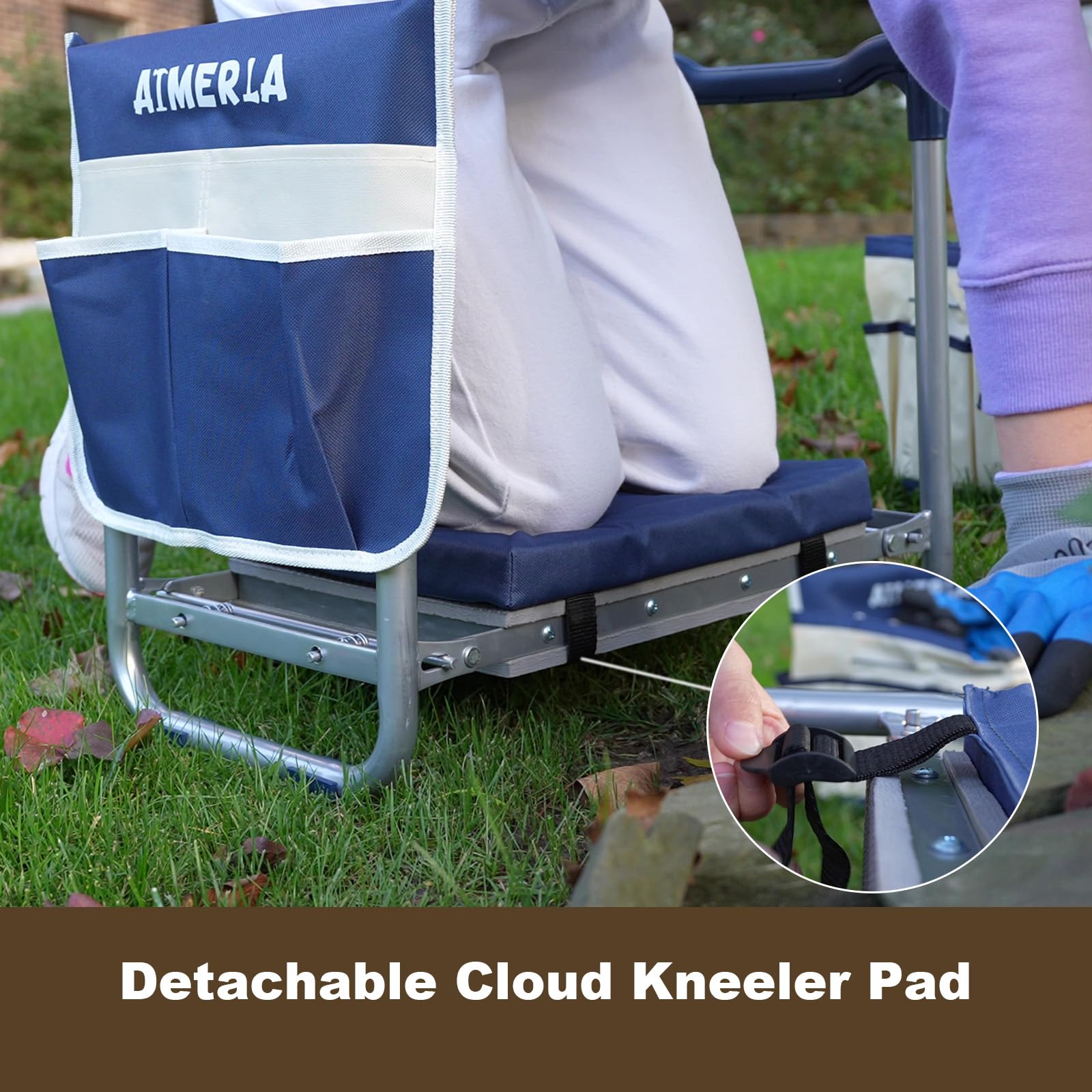 Aimerla K5 heavy-duty support, holds up to 350 pounds on varied terrain.