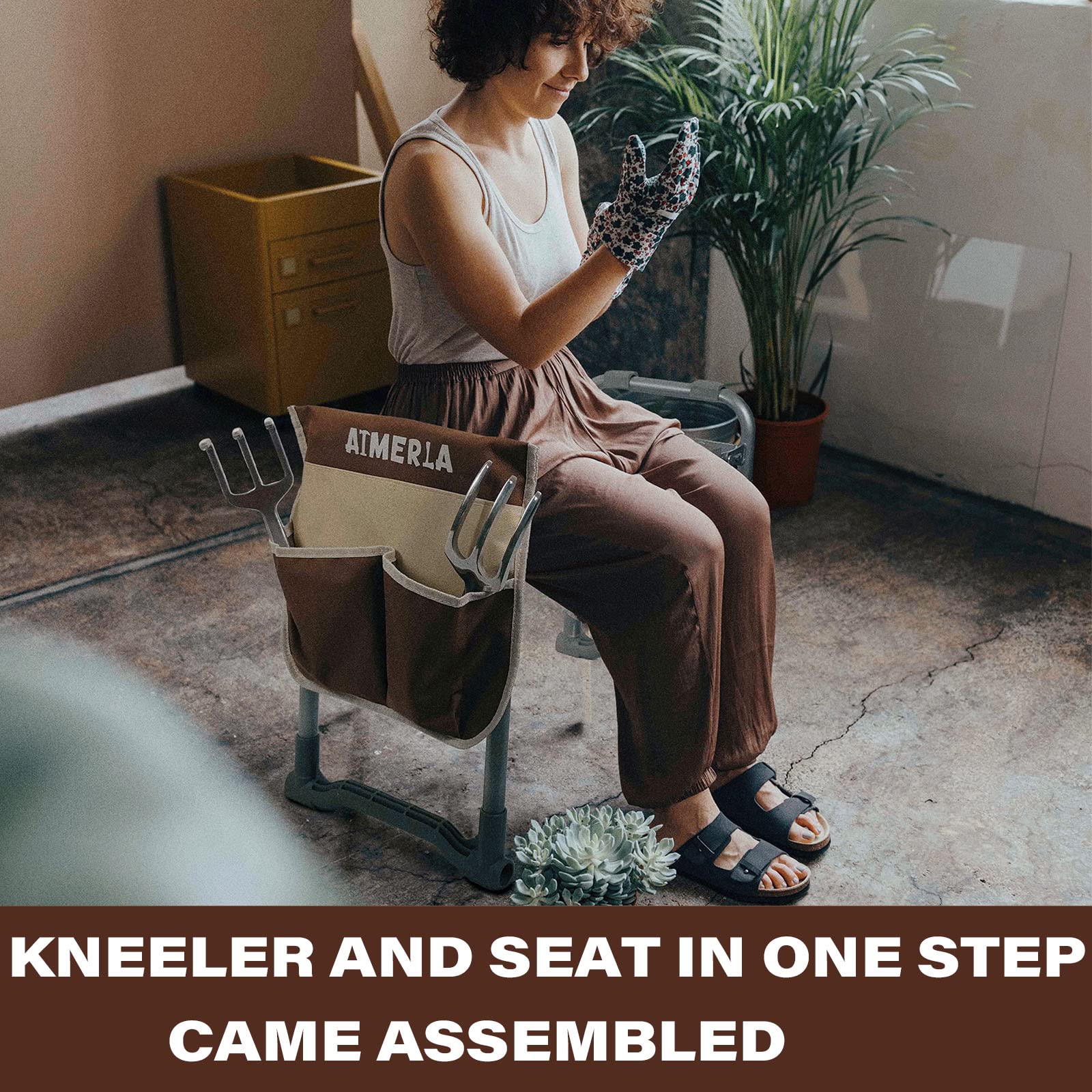Aimerla kneeler featuring rust resistant steel frame for durability