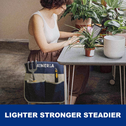 Aimerla steel-frame garden kneeler demonstrates sturdy, rust-resistant support.