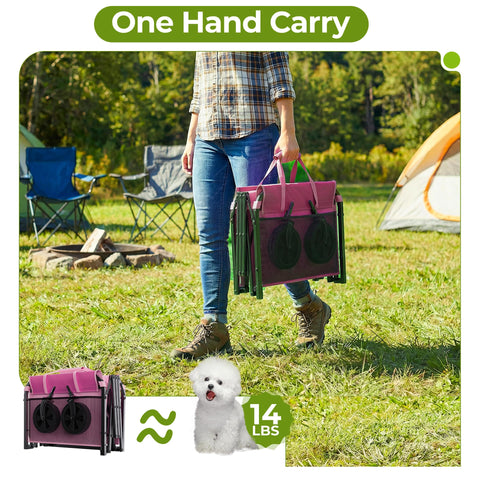 Aimnny pink wagon supports up to 220 lbs for groceries
