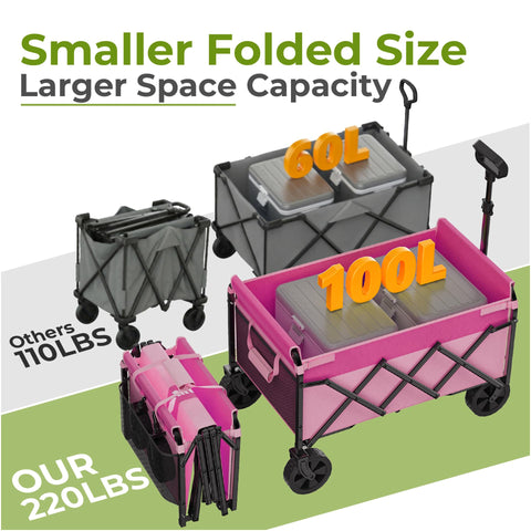 Aimnny pink wagon with 600D fabric for durability