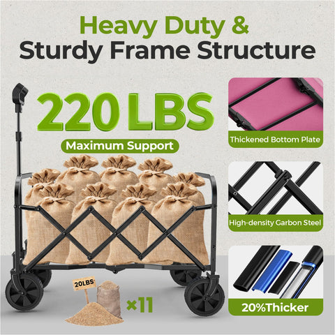 Aimnny pink wagon base compartment 75L for groceries