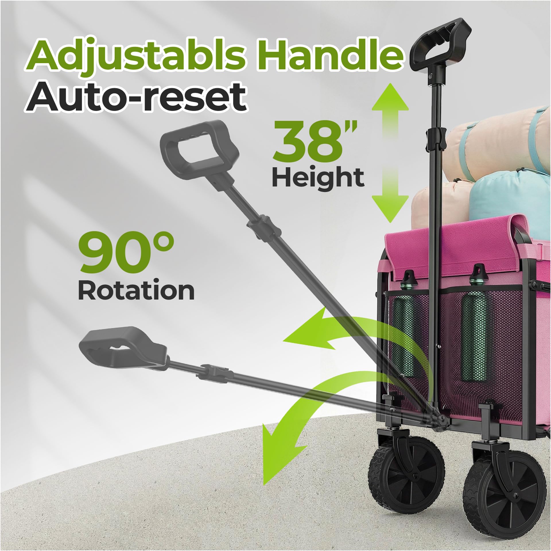 Aimnny pink wagon top 25L space for extra items