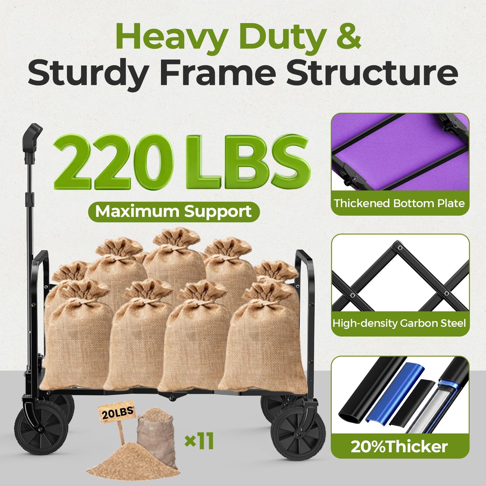 Aimnny wagon 360-degree wheels for smooth maneuvering