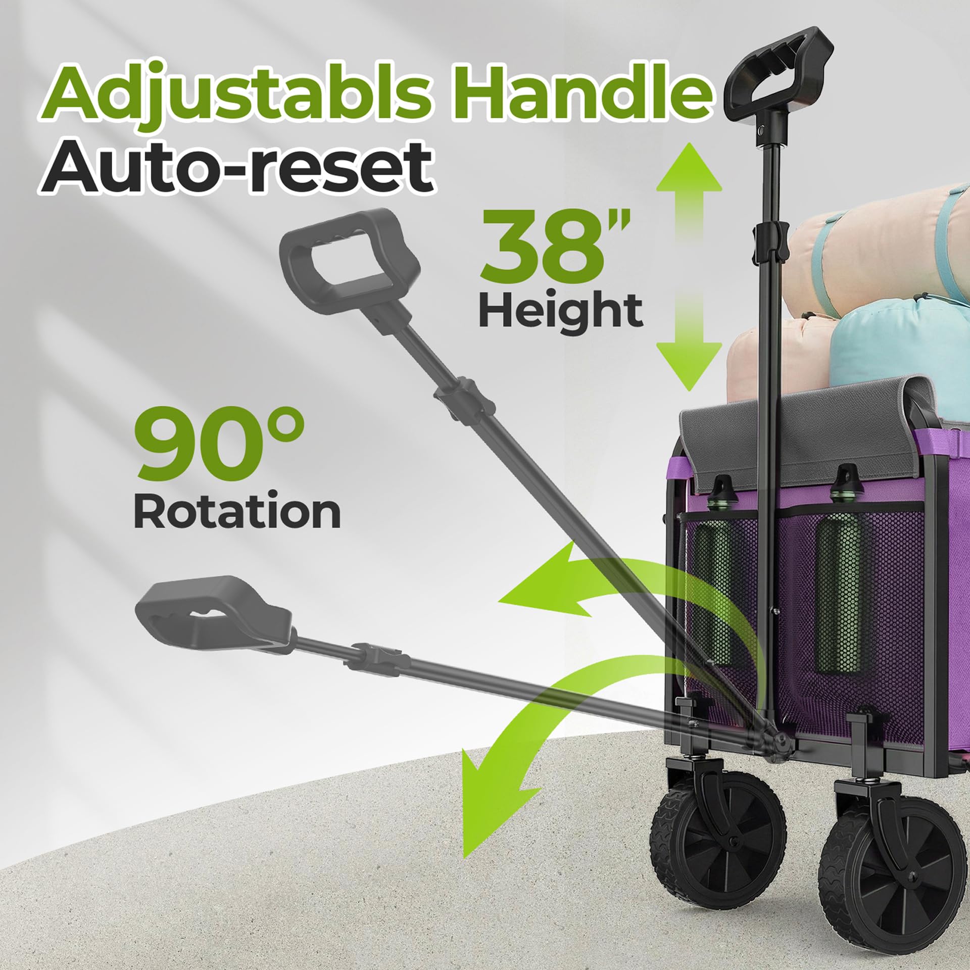 Aimnny wagon tool-free assembly for quick setup
