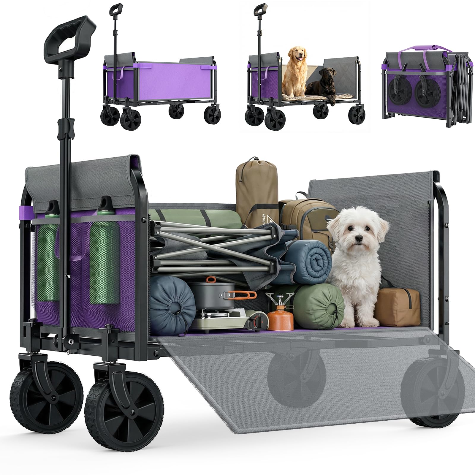 Aimnny wagon folded for compact storage and easy transport
