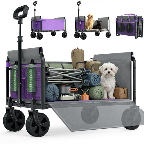 Aimnny wagon folded for compact storage and easy transport