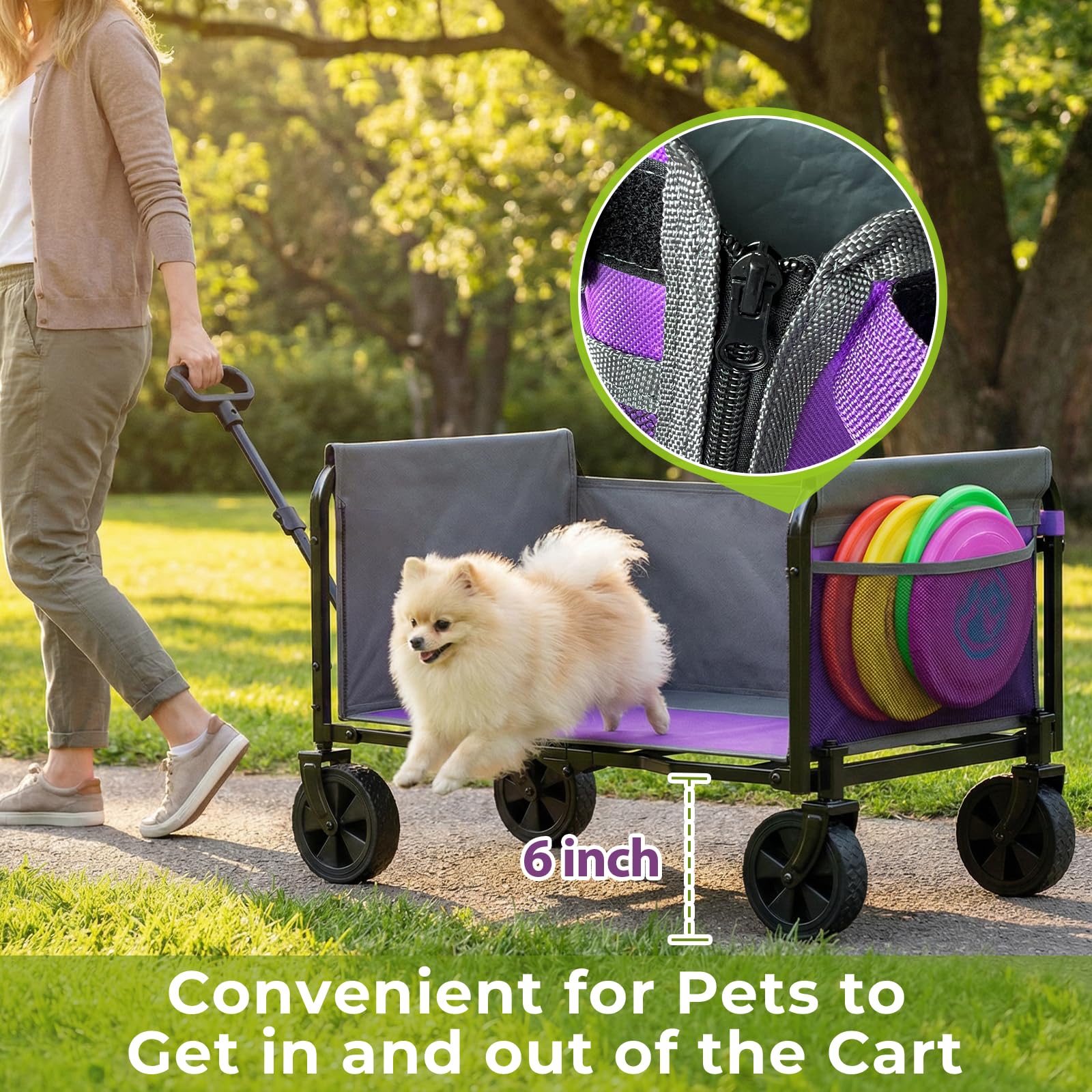 Aimnny wagon with pet entry low step for easy access