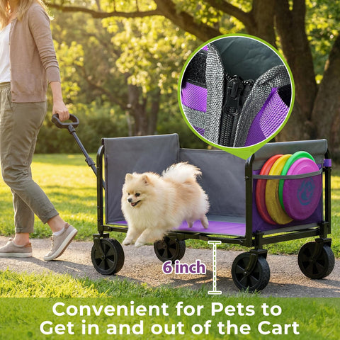 Aimnny wagon with pet entry low step for easy access