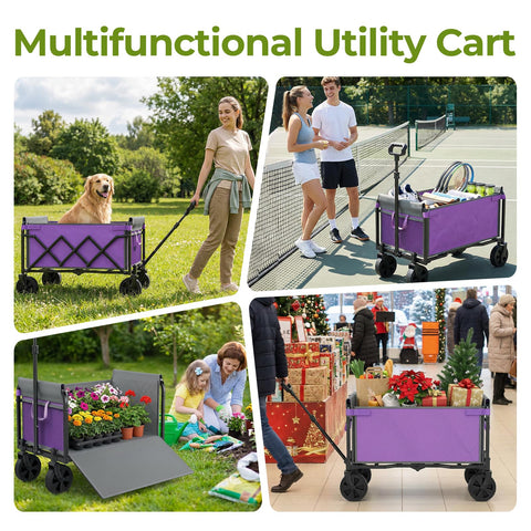 Aimnny wagon reinforced steel frame supports 220 lbs