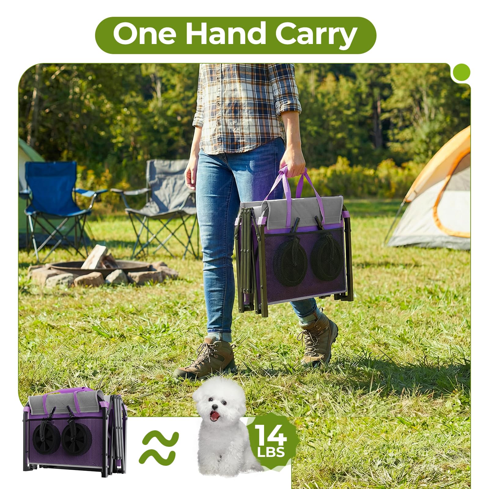 Aimnny wagon with side-opening full zip for simple loading