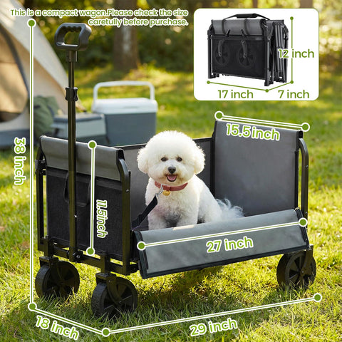 Aimnny Wagons reinforced steel frame supports heavy loads daily use