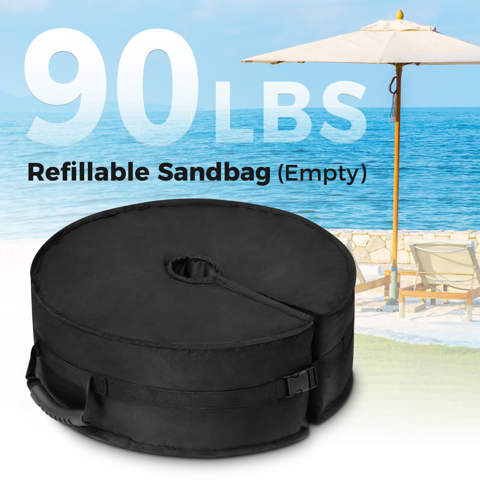 Aimosen sandbag with 90 lbs capacity for strong outdoor stabilization