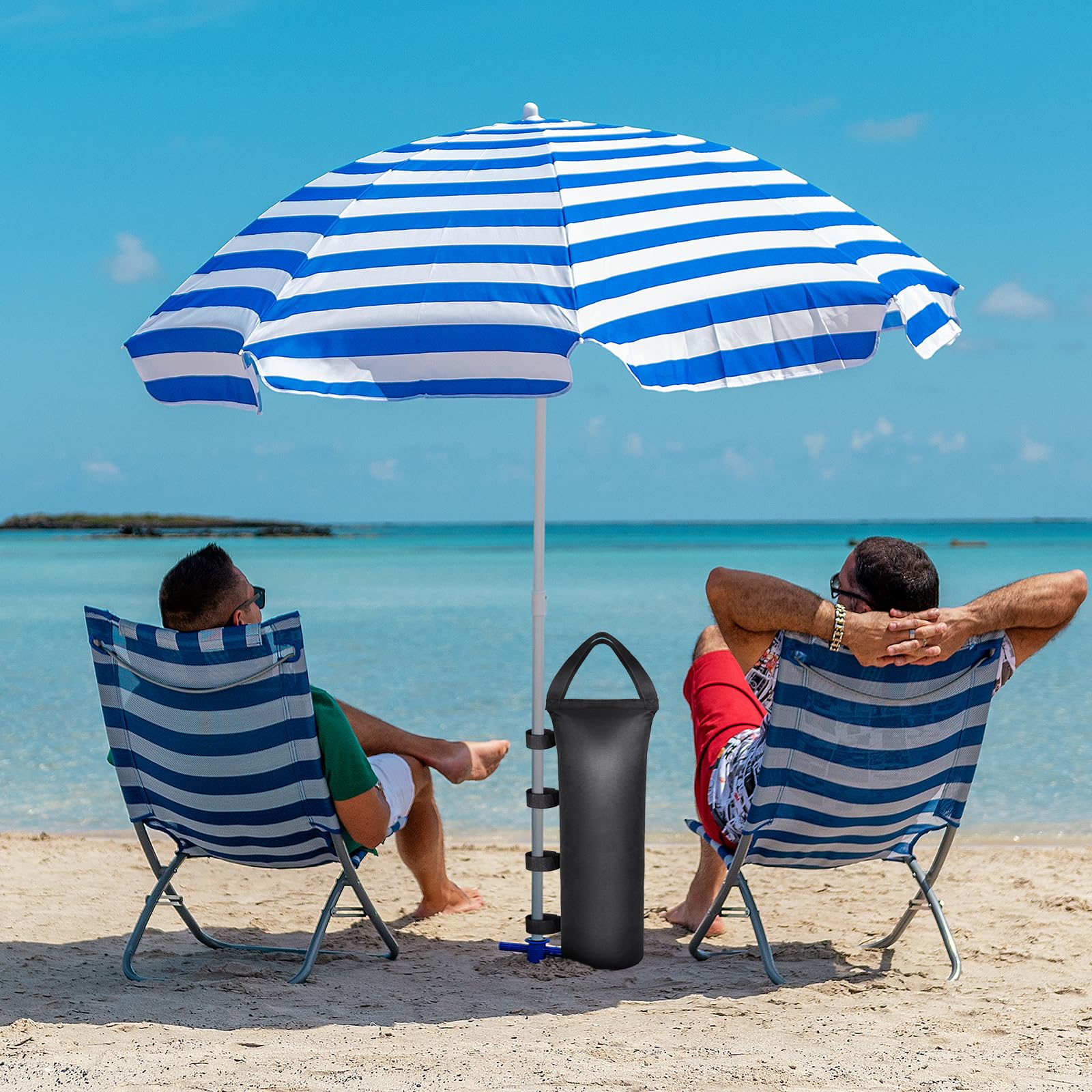 Aimosen sandbags leakproof opening securing canopies against spills.