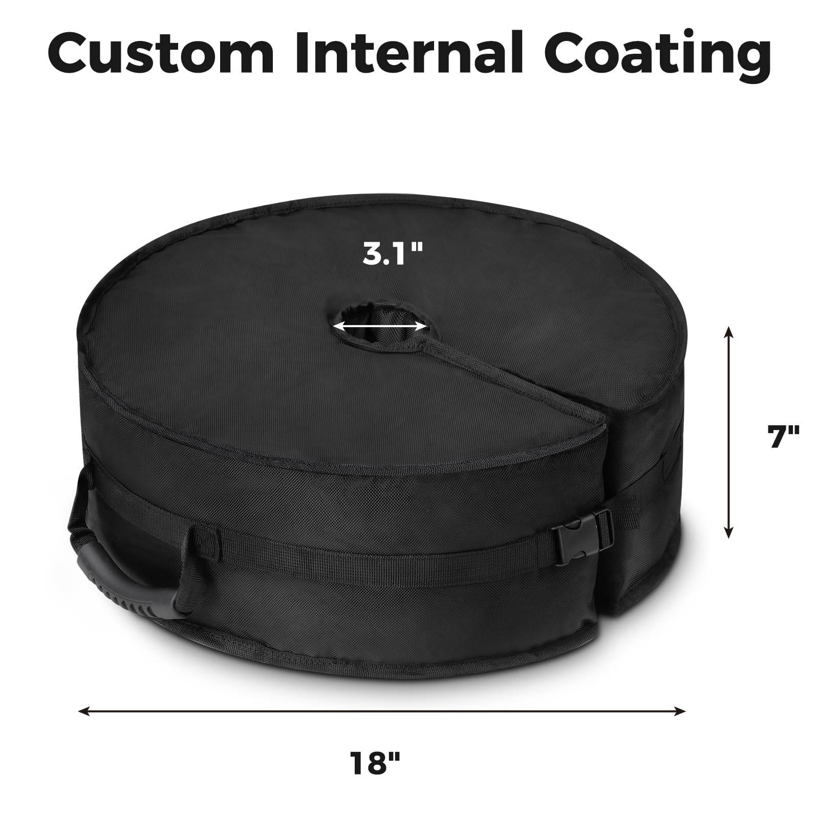 Aimosen sandbag side zipper wide opening for mess-free filling