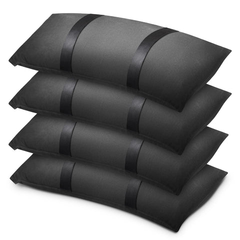 Aimosen umbrella base weights stabilize patio setups with a four-pack.