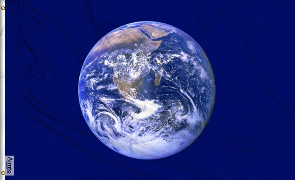 Aimto Earth Flag with dye-sublimated bright colors offering fade resistance