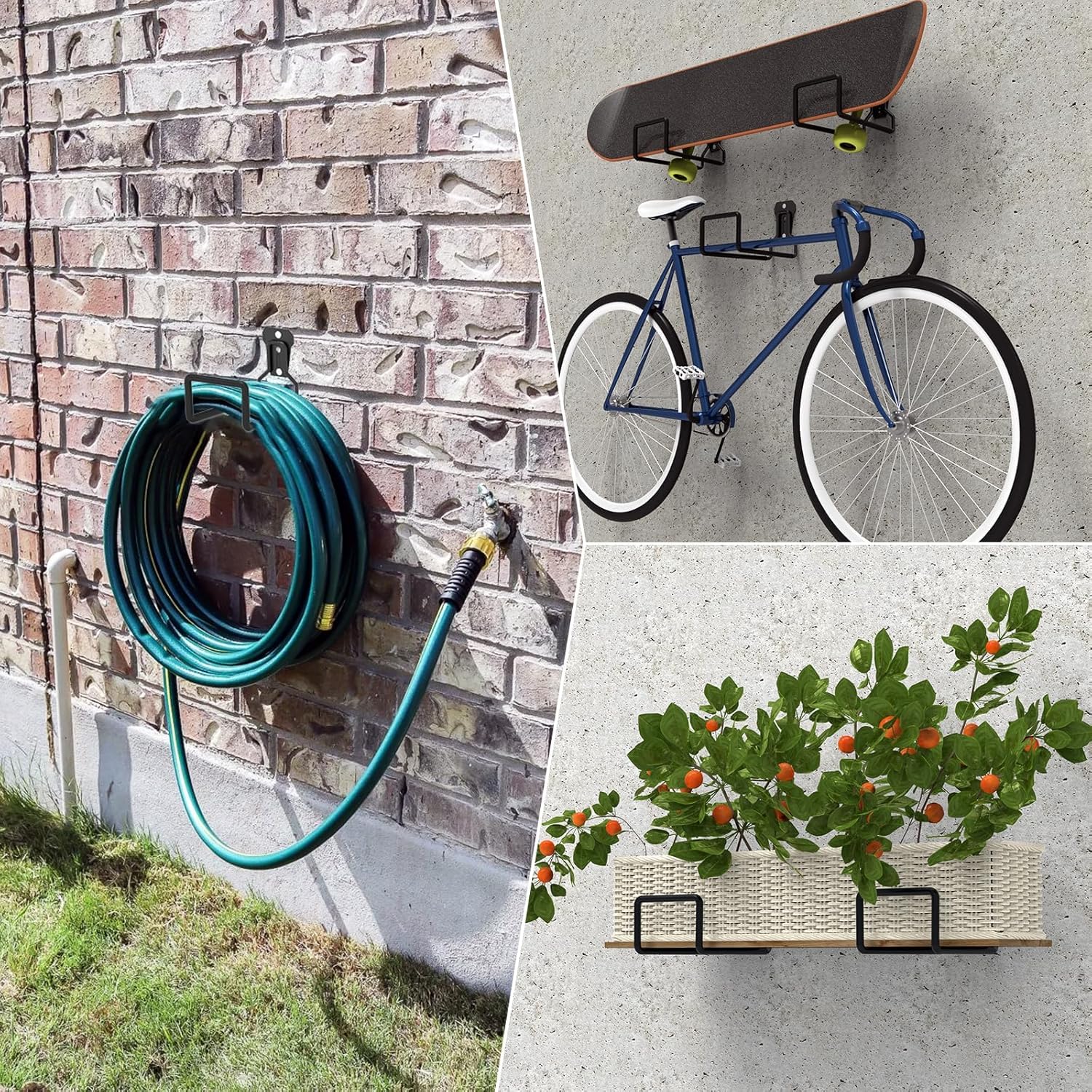 AinDen easy-install hose holder with included screws and anchors enables quick, secure mounting.