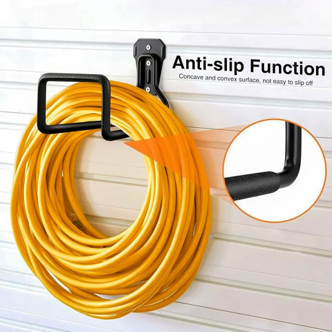 AinDen two-pack hose holders help organize hoses, extension cords, and pool hoses.