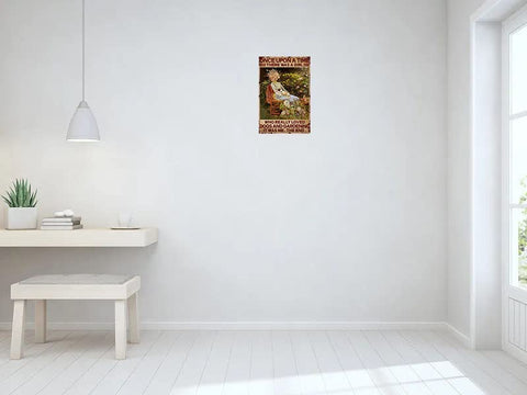 Ainbash tin sign for table or wall display with four-hole hanging.