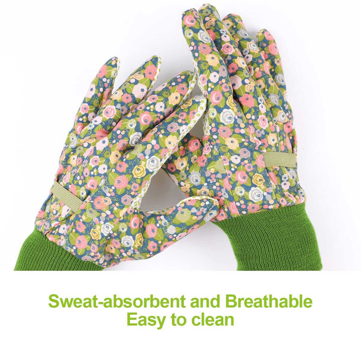 Ainiv breathable cotton-poly blend keeps hands cool while gardening