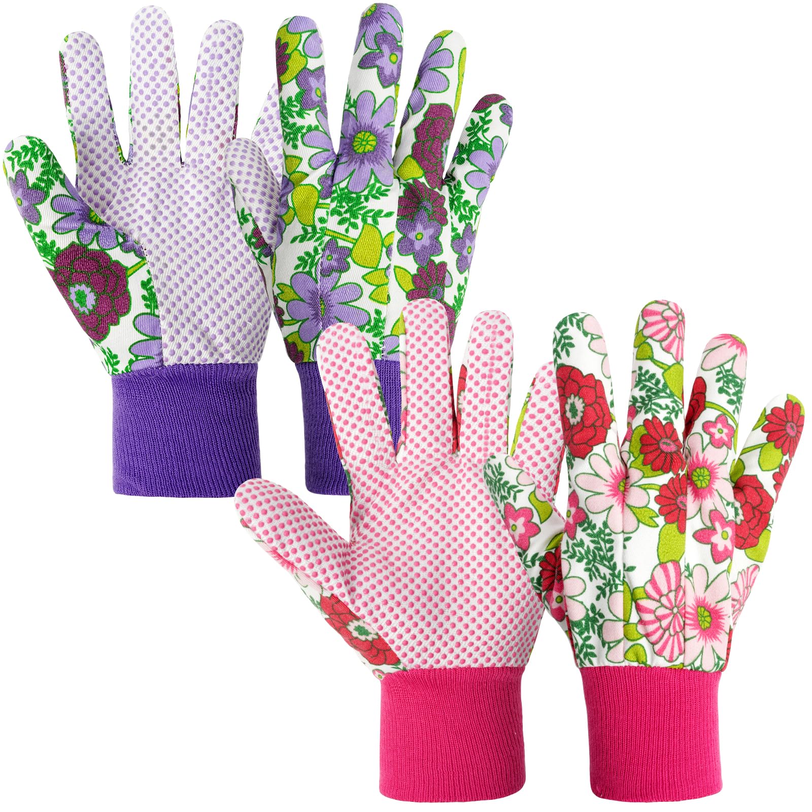 Ainiv floral garden gloves with soft material for comfortable gardening.