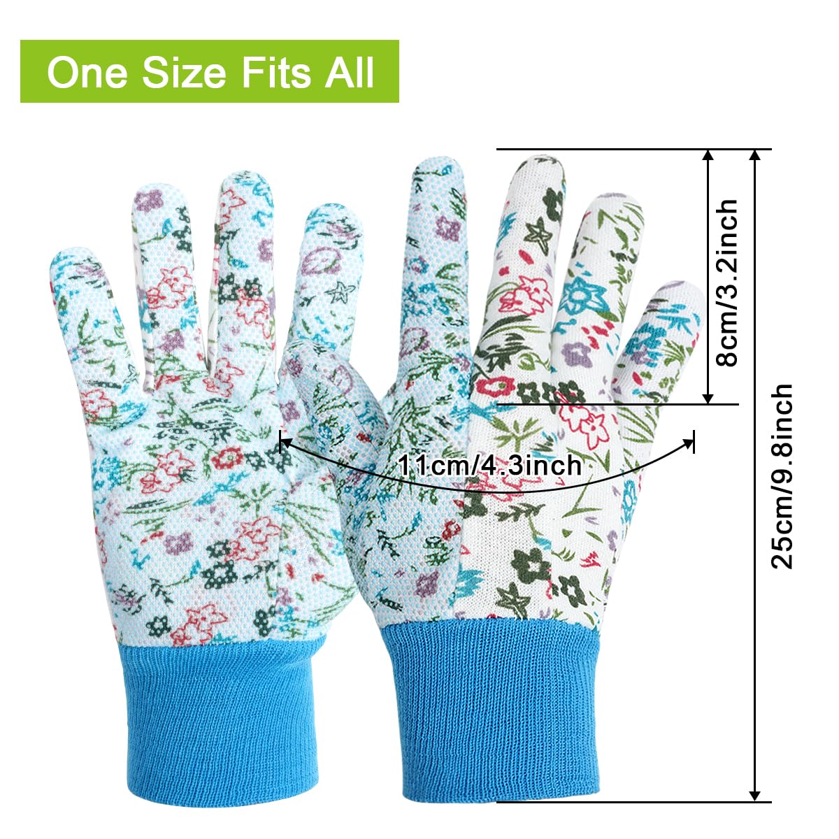 Ainiv three-pairs garden gloves universal size for versatility