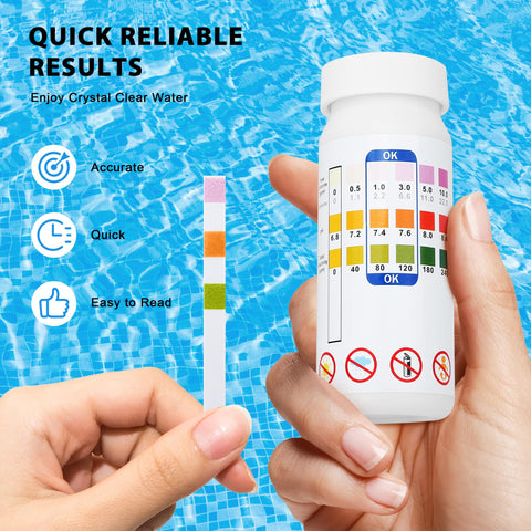 Ainkter Pool Test Strips compare colors for consistent readings