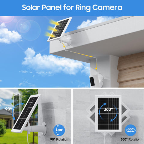 Aiobuvr Ring camera compatibility with multiple power options.